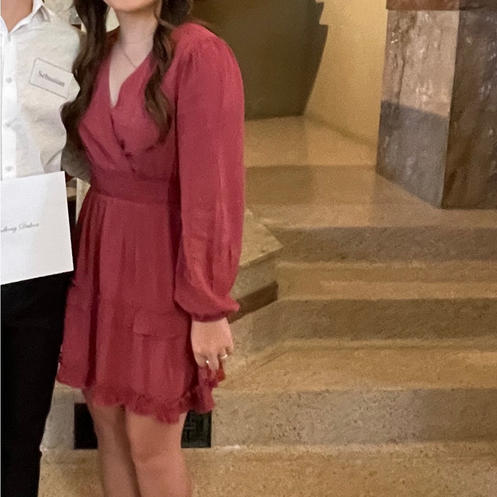 Red Long Sleeve Dress